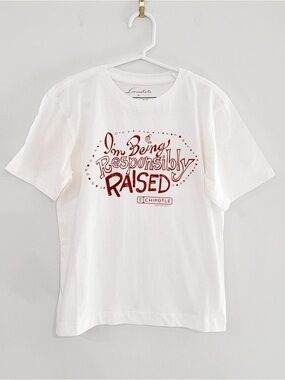 Chipotle Responsibly Raised Tee Kids Size S